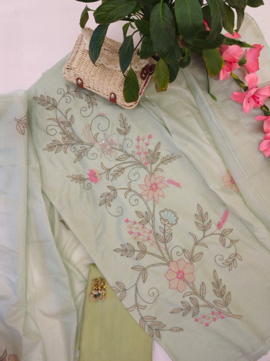 Sage Green Katha Kota Suit